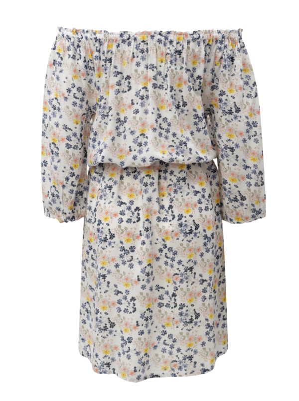Krémové kvetované šaty Blendshe Jenn