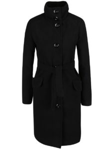 Čierny flaušový kabát Madonna