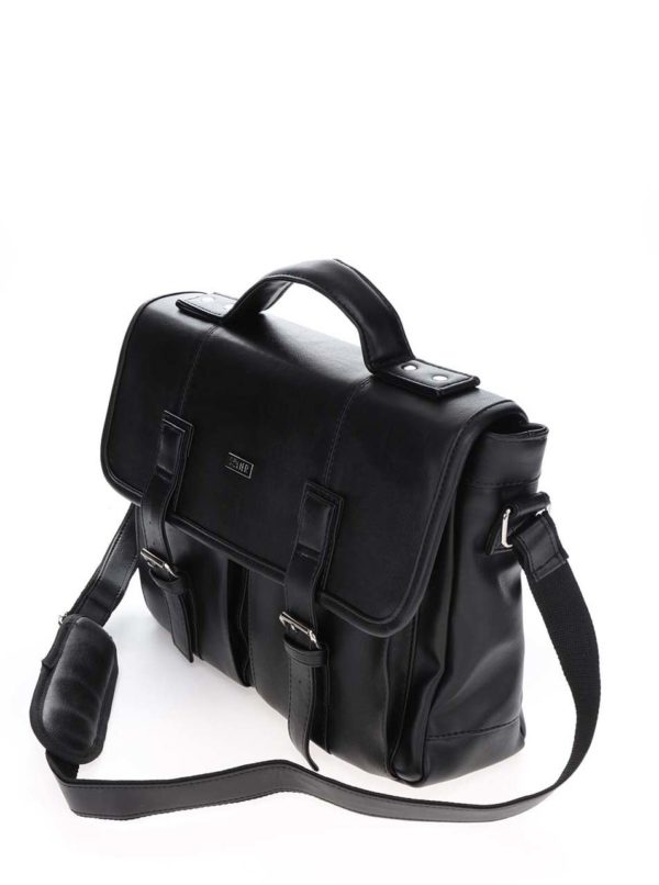 Čierna pánska taška s prednými vreckami Solier