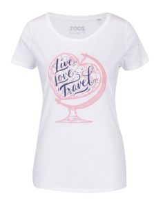Biele dámske tričko ZOOT Originál Live Love Travel
