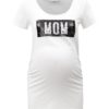 Biele tehotenské tričko s magickými flitrami Mama.licious Mica