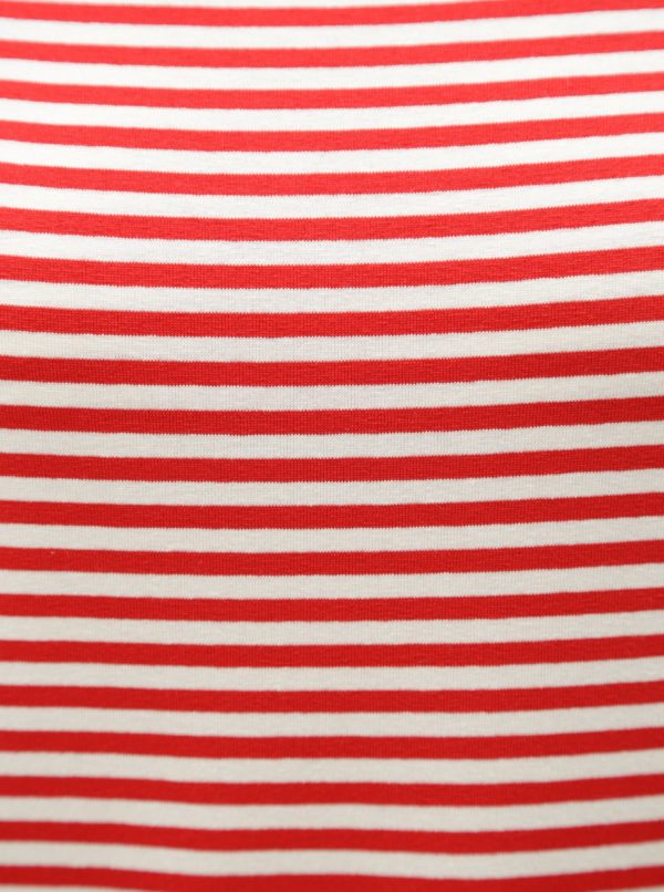 Bielo-červené pruhované tričko s 3/4 rukávom ZOOT