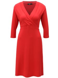 Červené šaty s prekladaným výstrihom ZOOT