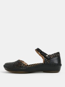 Čierne kožené perforované sandále Pikolinos Vallarta
