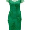 Zelené čipkované šaty Miss Grey Fathia