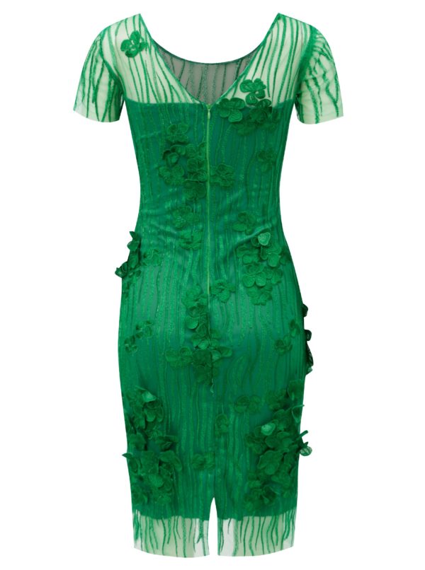 Zelené čipkované šaty Miss Grey Fathia