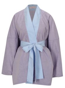 Svetlofialové kimono s nášivkou na chrbte La femme MiMi