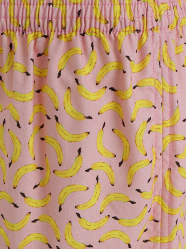 Ružové dámske trenírky s motívom banánov Slippsy Banana Girl