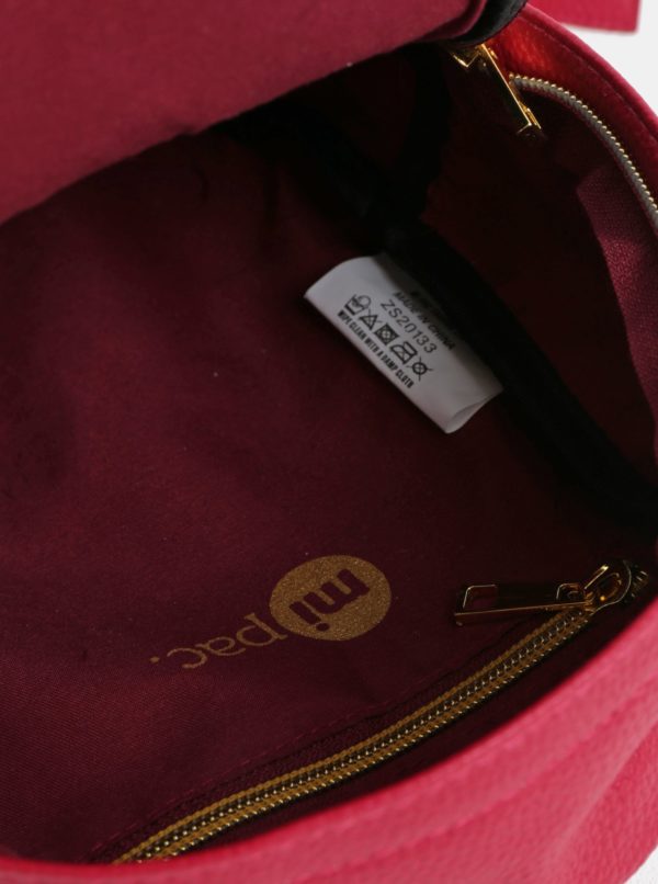 Tmavoružový dámsky vodovzdorný batoh Mi-Pac Gold Super Mini