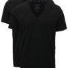 Súprava dvoch pánskych čiernych slim fit tričiek pod košeľu Calvin Klein 