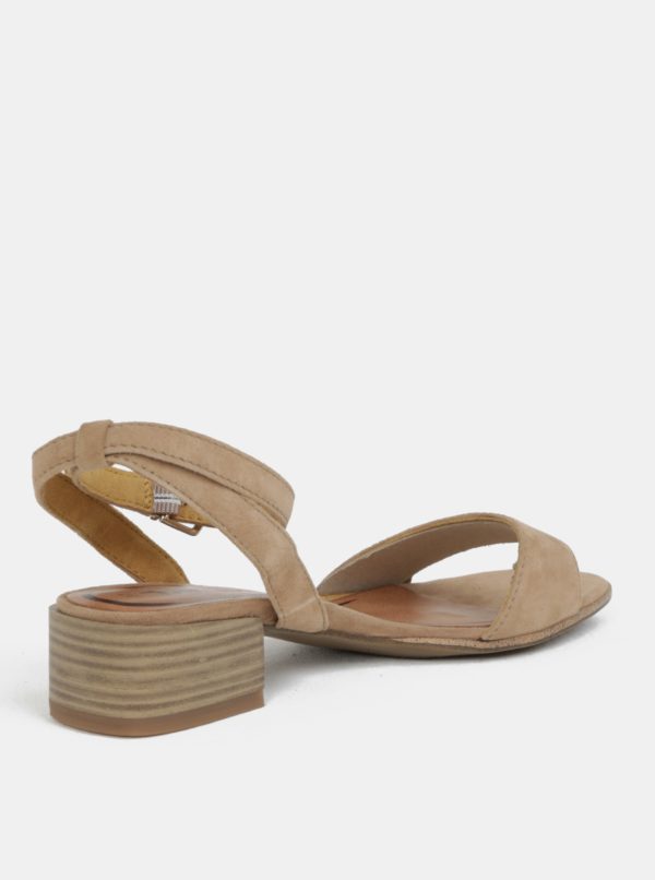 Béžové semišové sandálky Tamaris