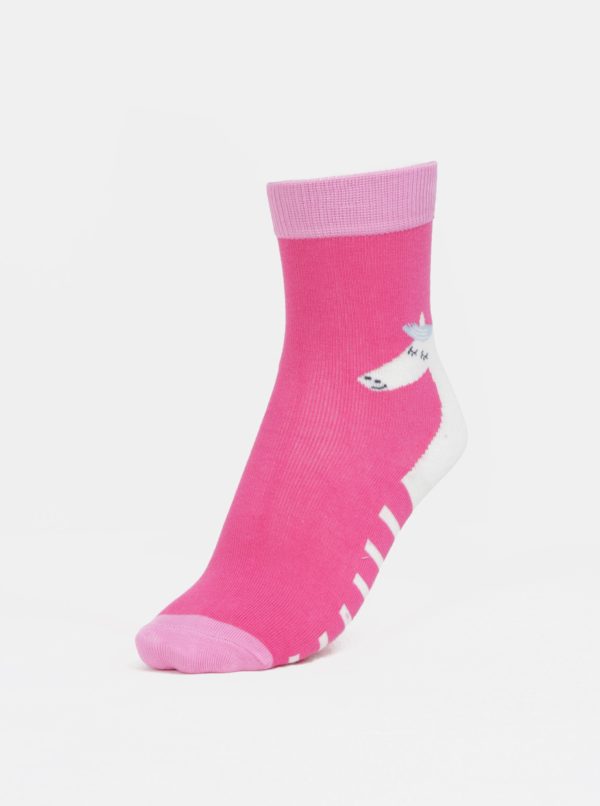 Súprava troch párov dievčenských ponožiek v modrej a ružovej farbe Tom Joule Welly