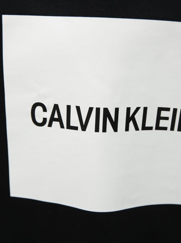 Čierna pánska mikina s potlačou Calvin Klein Jeans