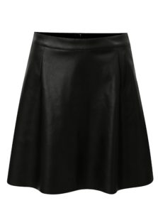 Čierna koženková sukňa VILA Pen