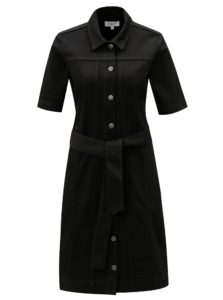 Čierne košeľové šaty s opaskom Selected Femme Cat