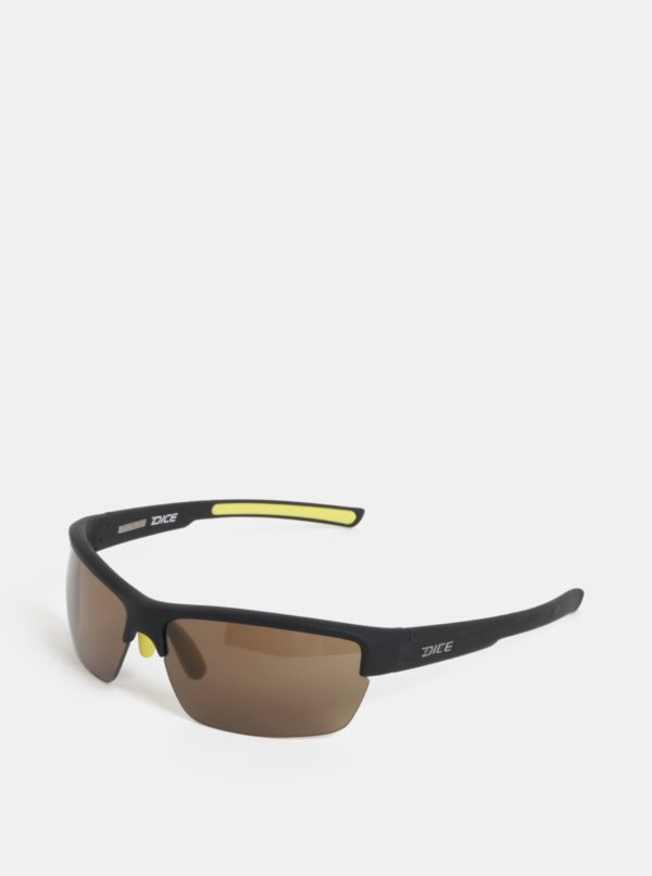Žlto-čierne pánske slnečné okuliare Dice Sport