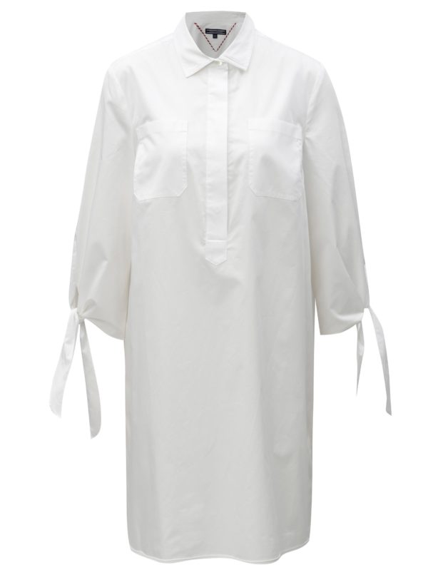 Biele košeľové šaty Tommy Hilfiger