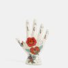 Krémový držiak na prstienky s kvetovaným motívom Temerity Jones