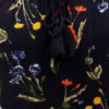Tmavomodrá kvetovaná blúzka s odhalenými ramenami Dorothy Perkins Tall
