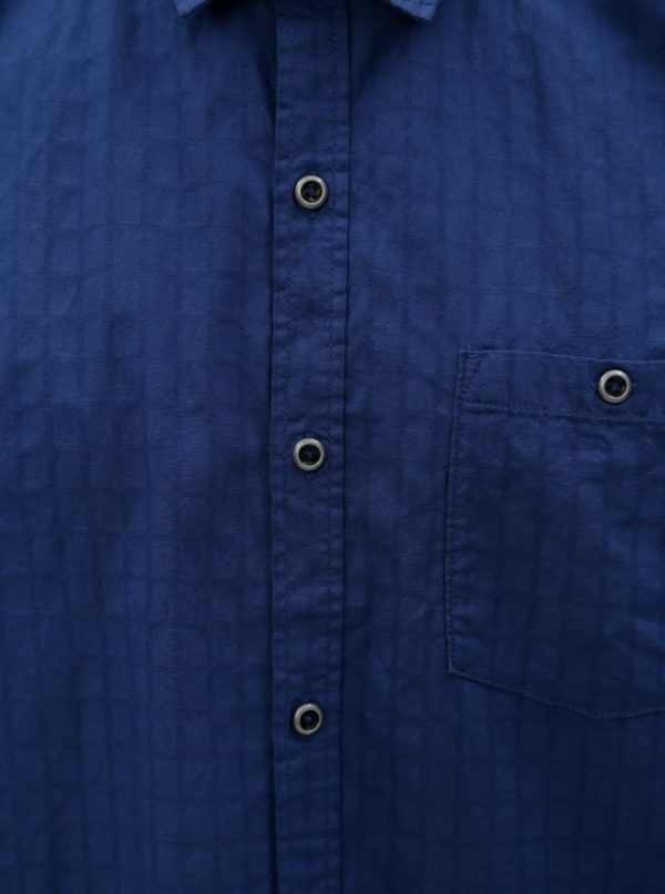 Modrá pánska regular fit košeľa s krátkym rukávom s.Oliver