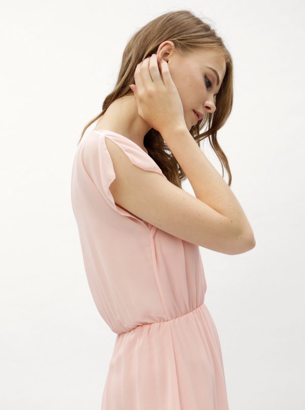Ružové šaty s gumou v páse Haily´s Anika