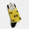 Žlté unisex ponožky s motívom piva Fusakle Na zdravie