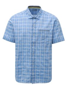 Modrá pánska regular fit vzorovaná košeľa s.Oliver