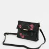 Čierna crossbody kabelka s kvetovanou výšivkou Dorothy Perkins