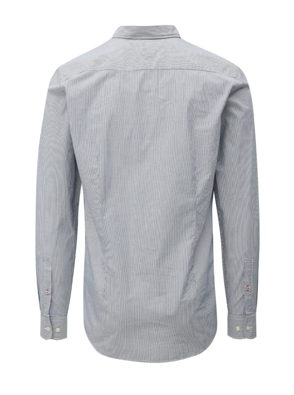 Bielo-modrá pánska slim fit pruhovaná košeľa Tommy Hilfiger