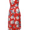 Červené kvetované asymetrické šaty AX Paris