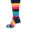 Tmavomodré unisex pruhované ponožky Happy Socks Stripe