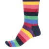 Tmavomodré unisex pruhované ponožky Happy Socks Stripe