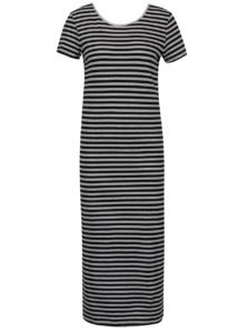 Čierno-sivé dlhé šaty s pruhmi Only Abbie