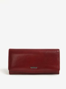Červená dámska kožená peňaženka KARA