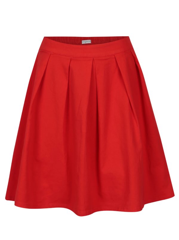 Červená skladaná sukňa Jacqueline de Yong Power