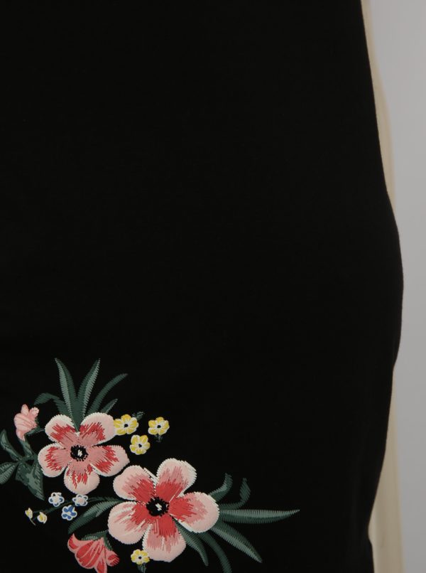 Čierne tehotenské tričko s odhalenými ramenami Dorothy Perkins Maternity