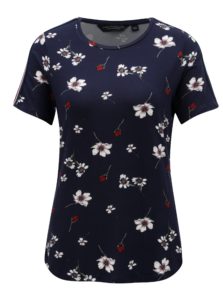 Tmavomodré kvetované tričko Dorothy Perkins