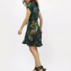 Tmavozelené kvetované šaty Dorothy Perkins