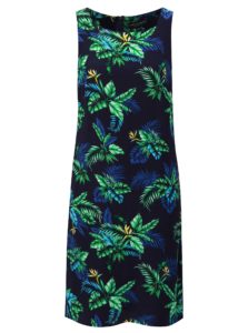 Tmavomodré šaty s tropickým vzorom Dorothy Perkins