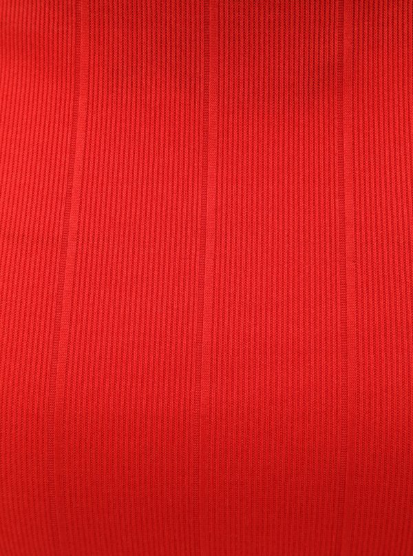 Červená puzdrová rebrovaná sukňa Dorothy Perkins