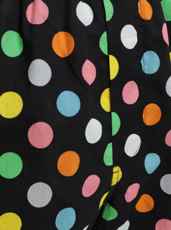 Čierne bodkované trenírky Happy Socks Big Dot