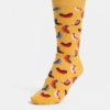 Žlté pánske vzorované ponožky Happy Socks Hotdog
