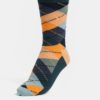 Oranžovo-zelené pánske vzorované ponožky Happy Socks Argyle