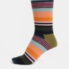 Modro-oranžové unisex ponožky Happy Socks Multi Stripe