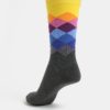 Sivé unisex vzorované ponožky Happy Socks Faded Diamond