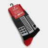 Červeno-sivé unisex ponožky Fusakle Pééétržka