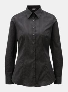 Čierna dámska pruhovaná košeľa VAVI
