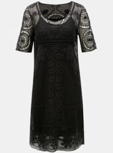 Čierne čipkované šaty Yest