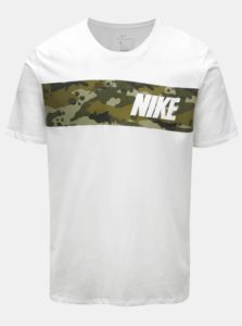 Biele pánske funkčné tričko Nike Block Camo