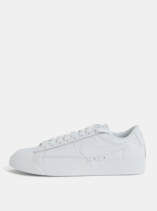 Biele dámske kožené tenisky Nike Blazer Low Leather